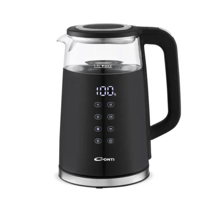 Conti Electric Kettle 1.7L, Glass and Plastic, 2200W