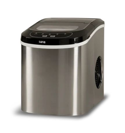 SONA Ice Maker – 12kg Capacity, Stainless Steel, Fast Ice Production SIM-12SS
