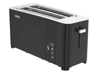 SONA 4-Slice Toaster 1400W – Model ST-6015 BK – Touch Control, Black