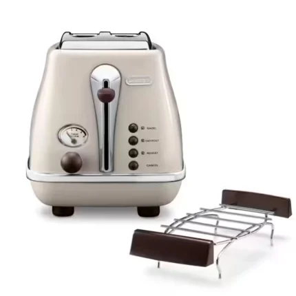 Delonghi 2-Slice Toaster – Vintage Design, Beige, 900W CTOV2103.BG