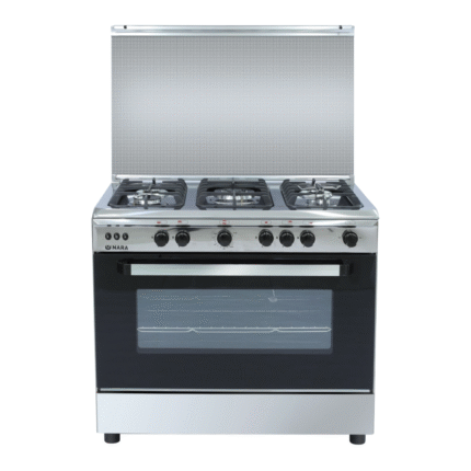 Nara Gas Cooker 90 cm Full Safety Glossy Stainless Steel Top NAXG/9006-BG/LC